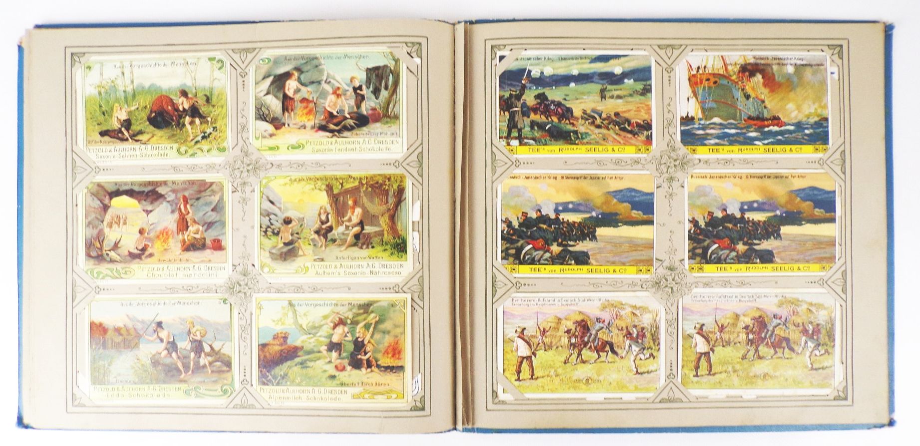 Sammelbilderalbum Petzold und Aulhorn um 1900 Kaufmannsbilder Sammelbilderalbum Petzold und Aulhorn um 1900 Kaufmannsbilder