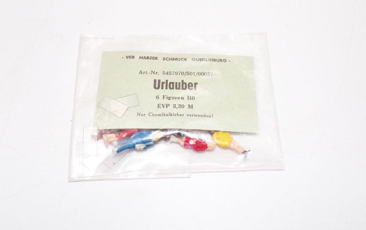 H0 Figuren Urlauber Modelleisenbahn DDR VEB Harzer Schmuck Quedlinburg 