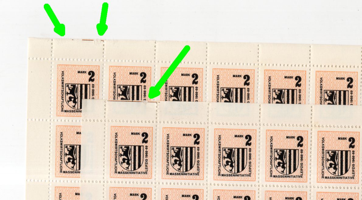 Bogen Volkswirtschaftliche Masseninitiative 2 Mark Leipzig 1968 1969 Druckvermerk Bogen Volkswirtschaftliche Masseninitiative 2 Mark Leipzig 1968 1969 Druckvermerk