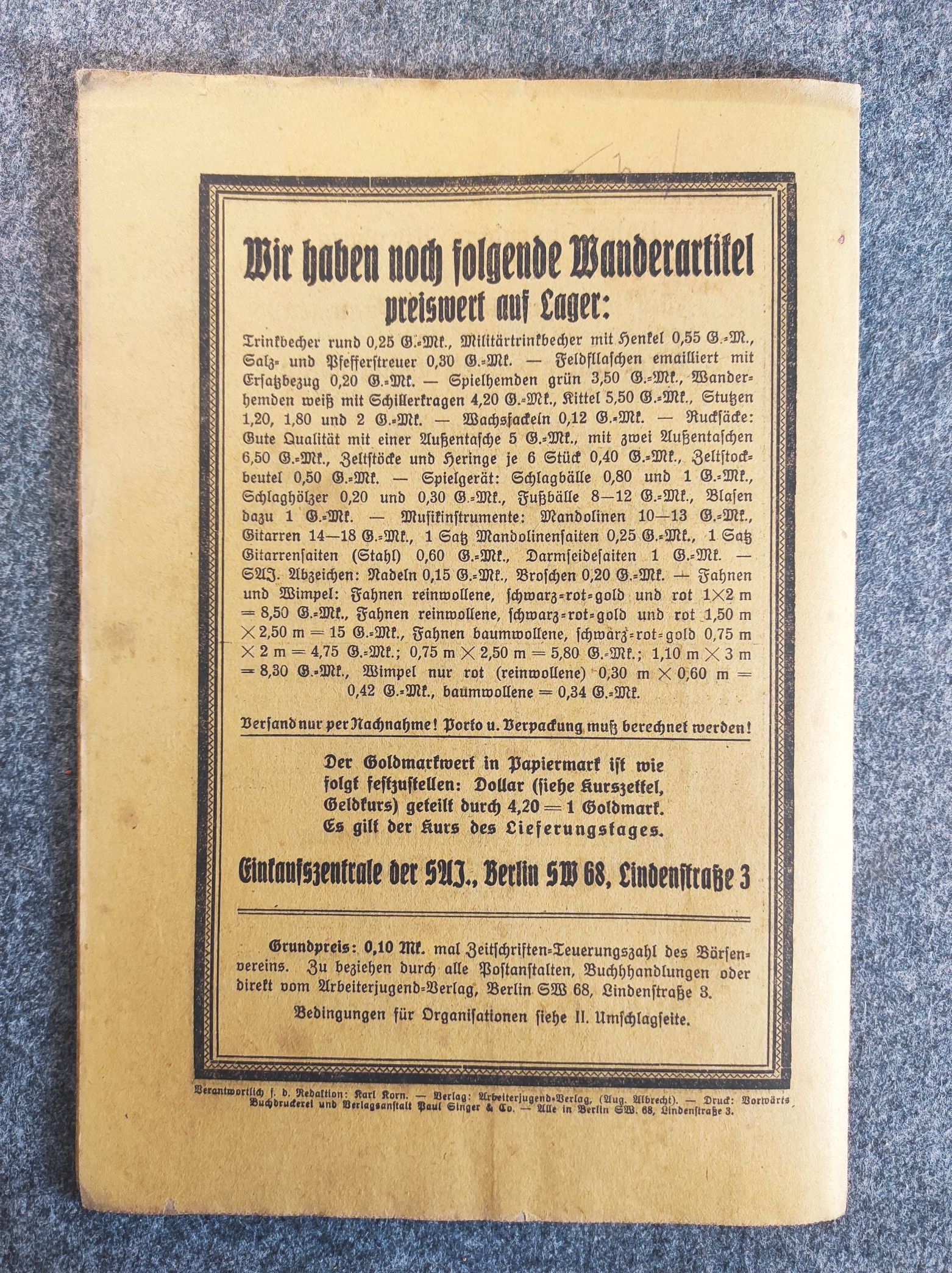 Arbeiter Jugend Heft 10 Oktober 1923 Dringende Aufforderung Arbeiter Jugend Heft 10 Oktober 1923 Dringende Aufforderung
