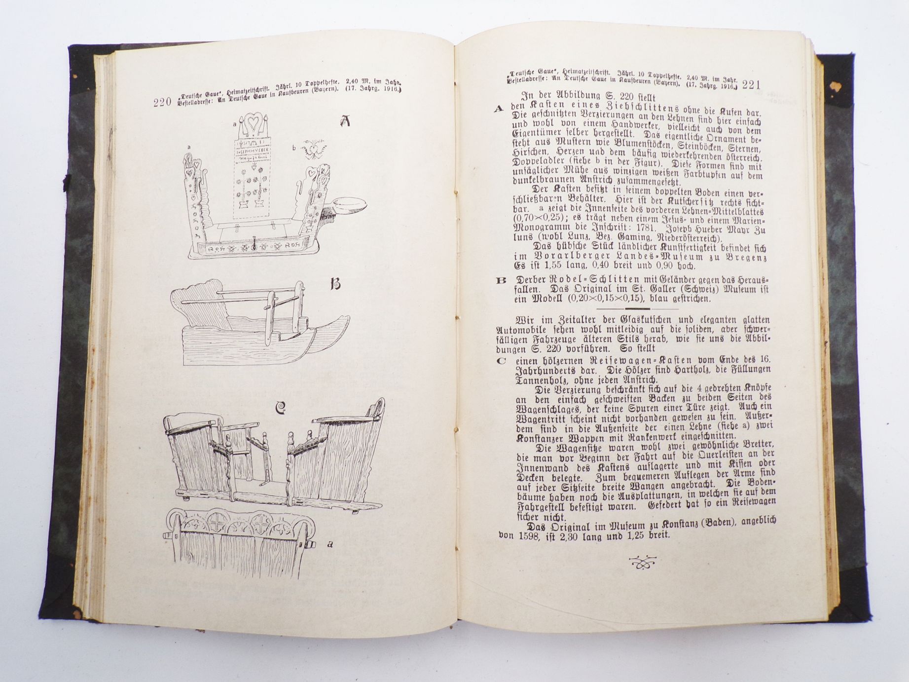 Deutsche Gaue Zeitschrift für Heimatforschung und Heimatkunde 7 Bände