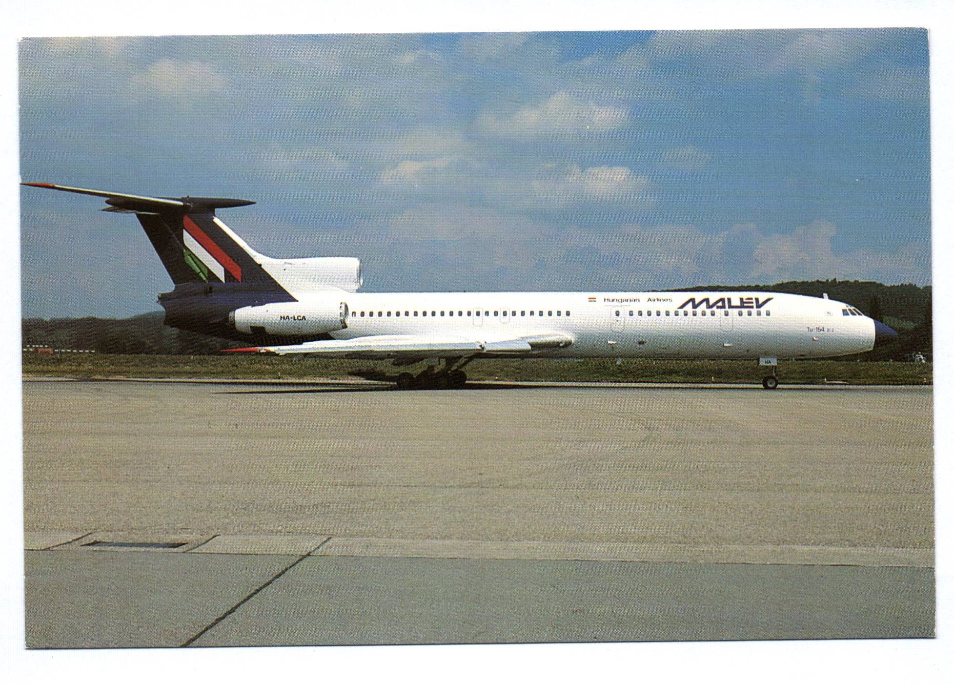 Foto Ak Flugzeug HA LCA Tupolev 154B-2 Malev Airlines Foto Ak Flugzeug HA LCA Tupolev 154B-2 Malev Airlines