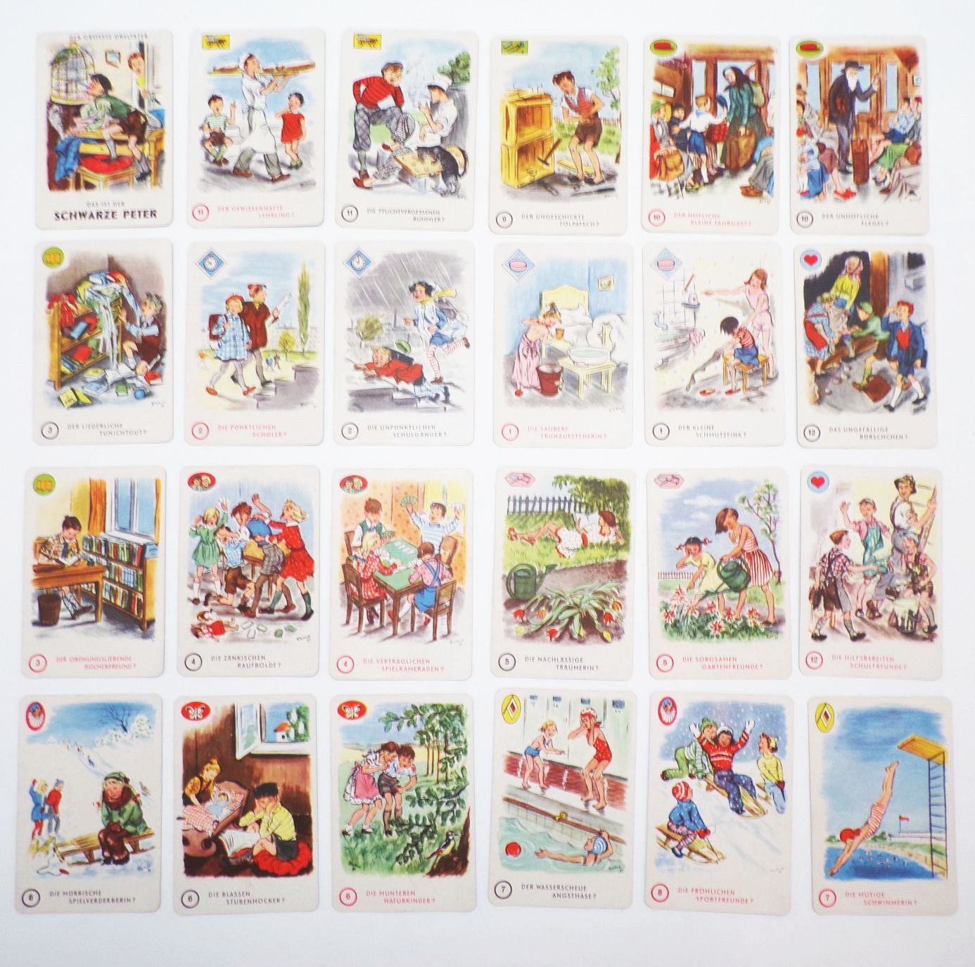 Wer machts richtig Kleine Anstands und Sittenlehre Schwarzer Peter Kartenspiel 