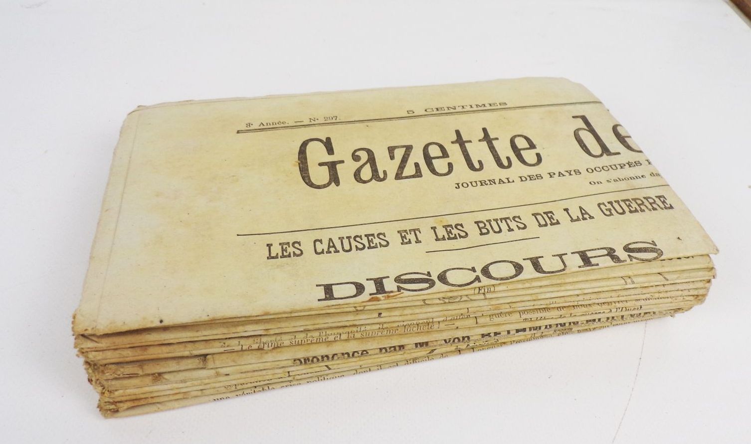 Gazette des Ardennes 1916 Militär Zeitung 17 Stück