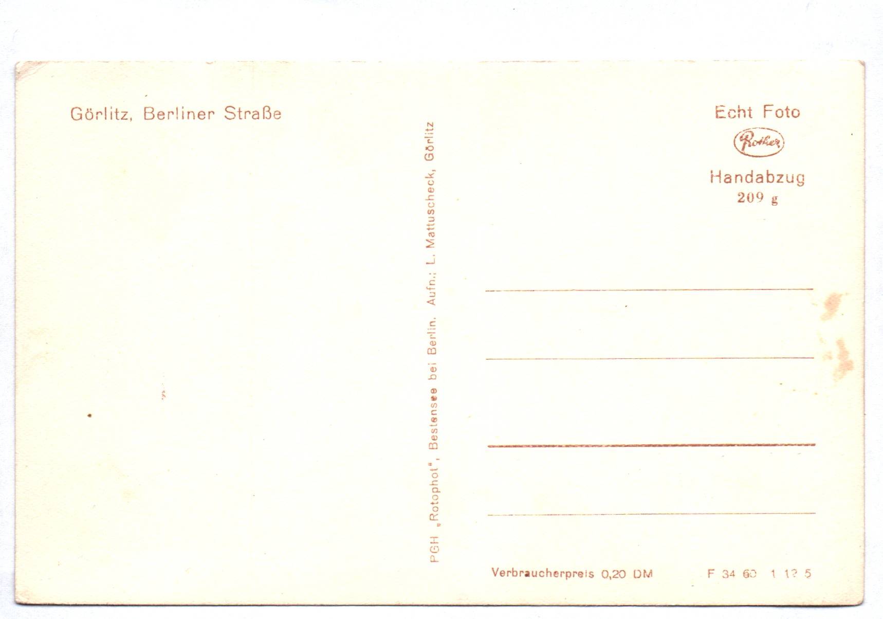 Ak Görlitz Berliner Straße 1960 Ak Görlitz Berliner Straße 1960