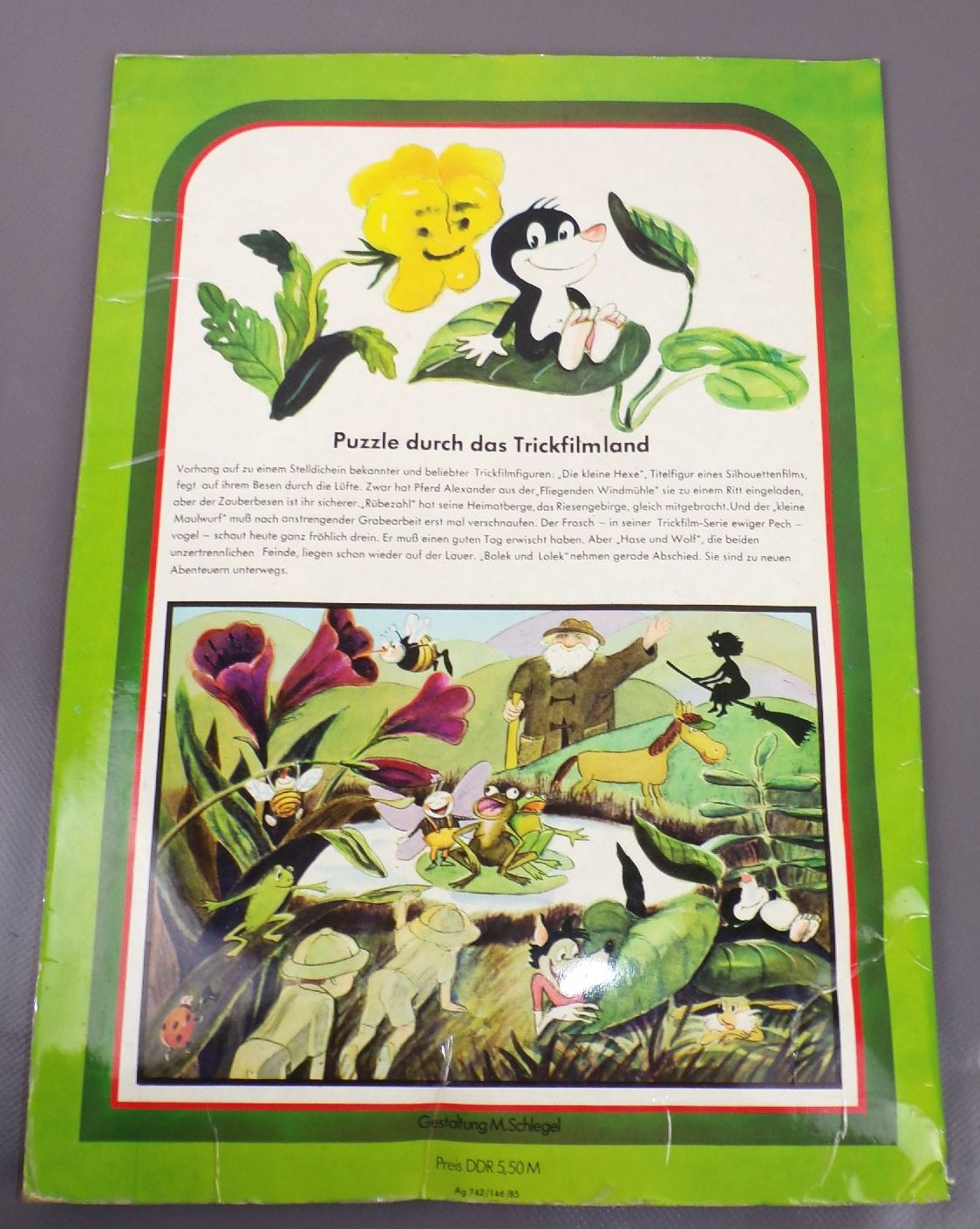 Progress Puzzle durch das Trickfilmland DDR Spielzeug Hase und Wolf Nu Pagadi 