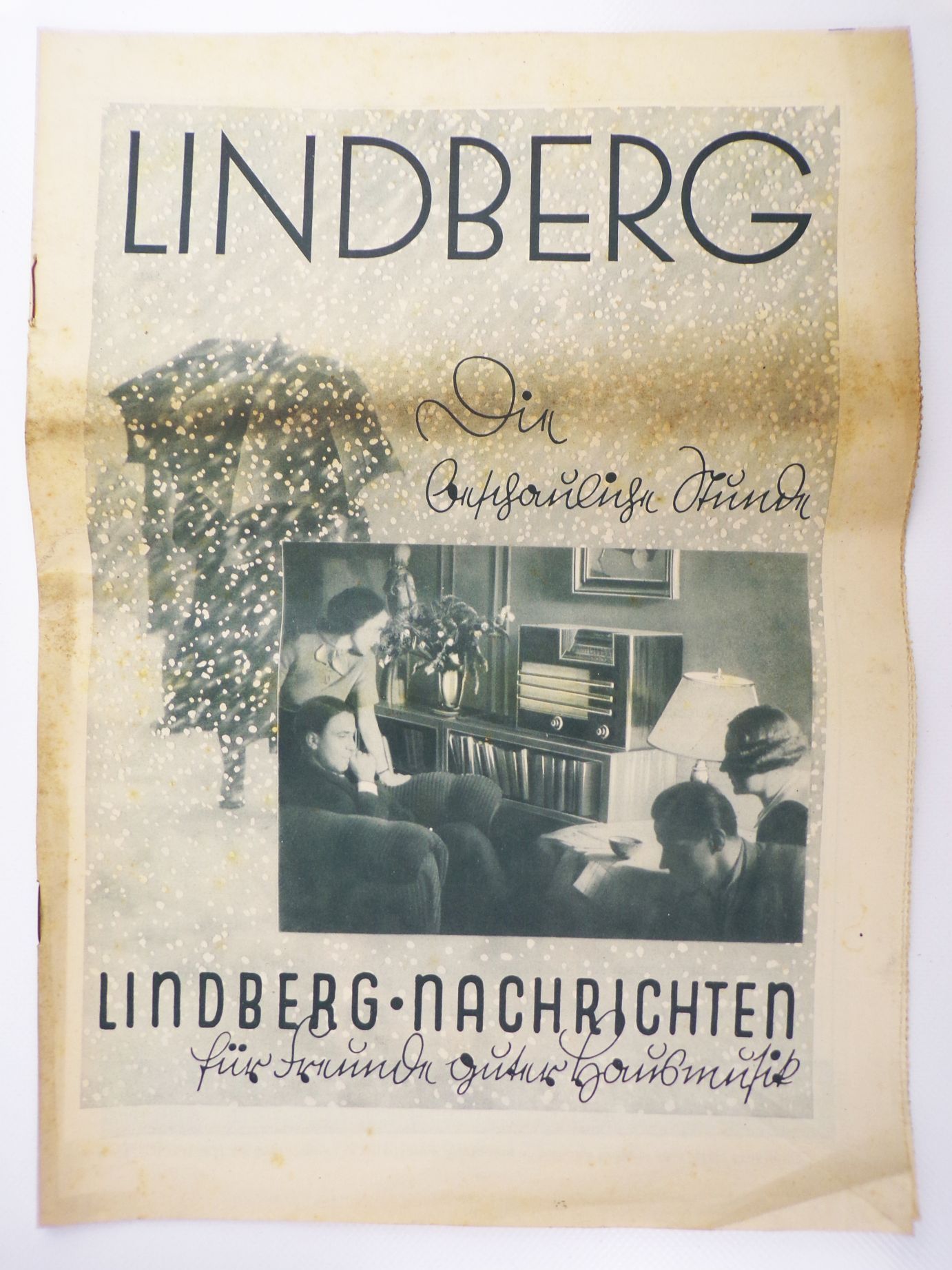 Katalog Lindberg München Radio Musikschrank Plattenspieler 1930er
