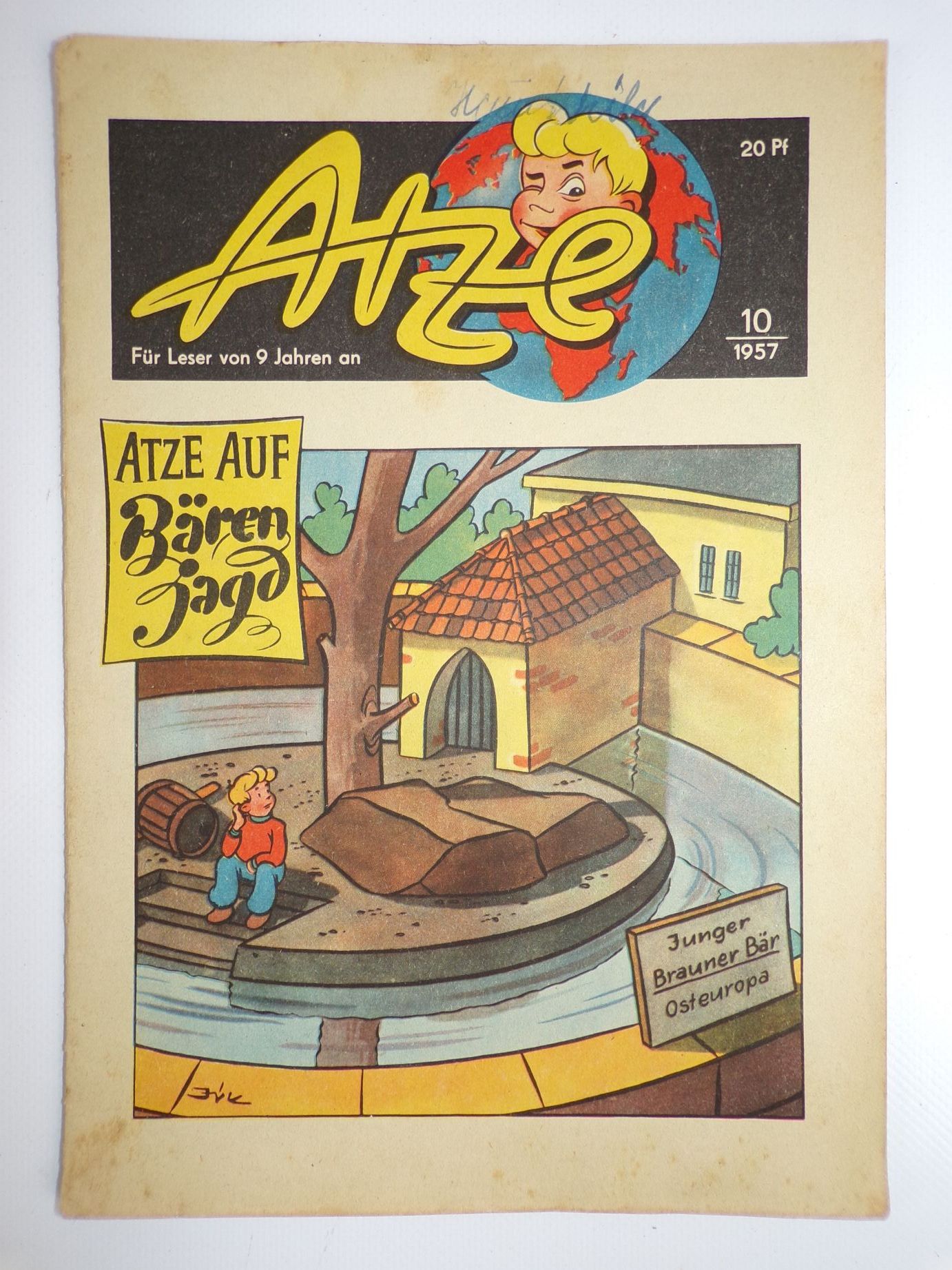 Atze Kinderzeitung 10 von 1957 Atze auf Bärenjagd