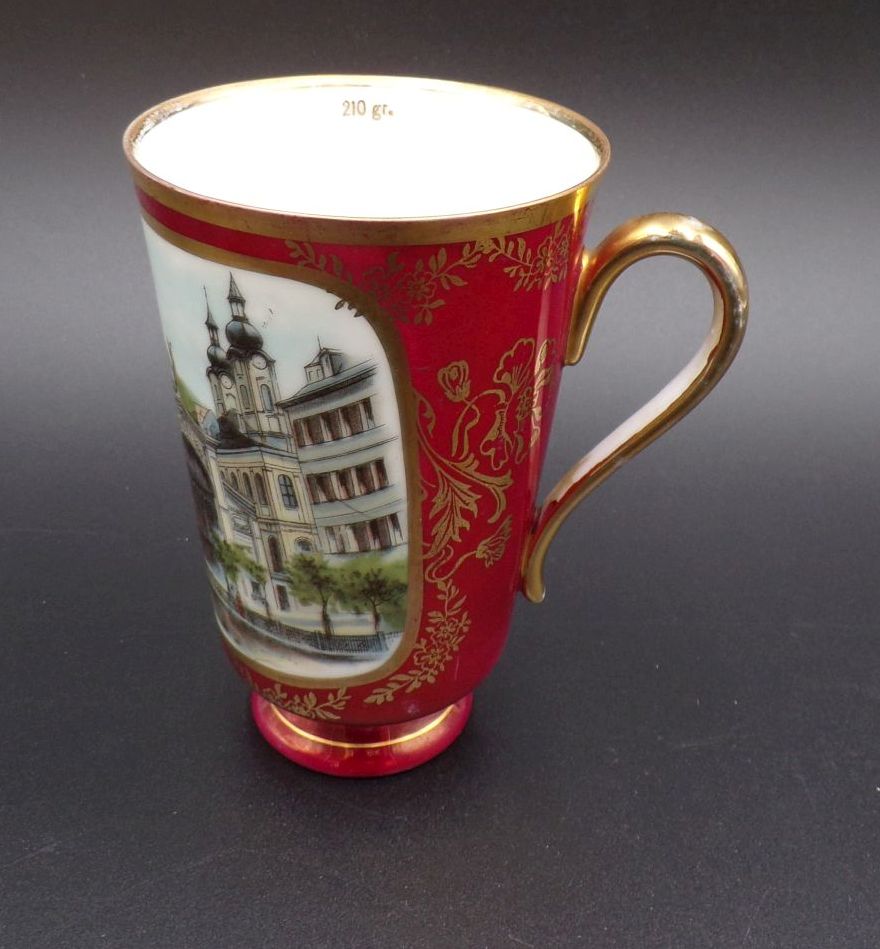 Alte Andenkentasse Karlsbad Böhmen 1912 Porzellan Antik Tasse Alte Andenkentasse Karlsbad Böhmen 1912 Porzellan Antik Tasse