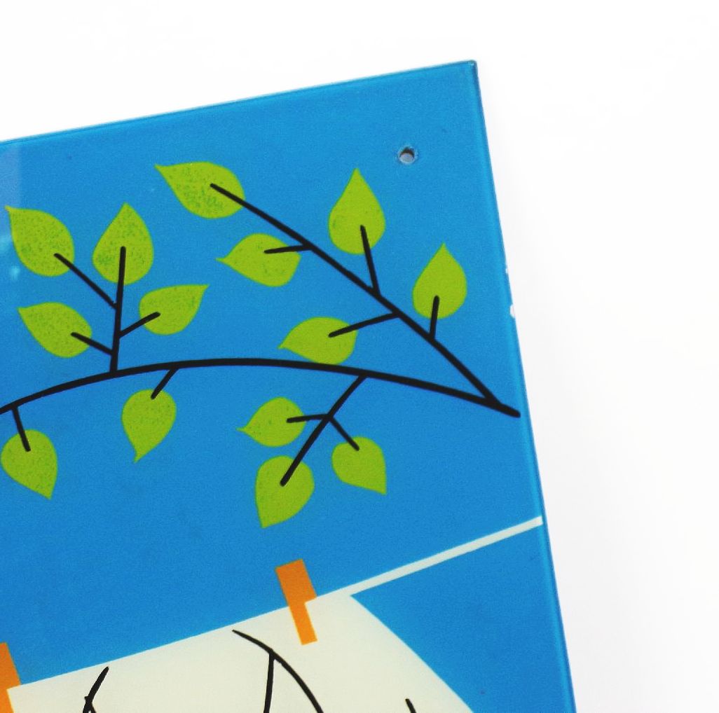 DDR Glasschild Wäsche Weiss VEB Farbenfabrik Wolfen 1959 Reklame Schild