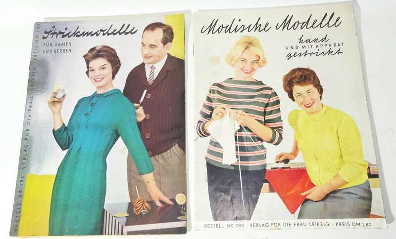 9 St  alte Handarbeit Mode Zeitschriften DDR mit Schnittmusterbögen vintage 