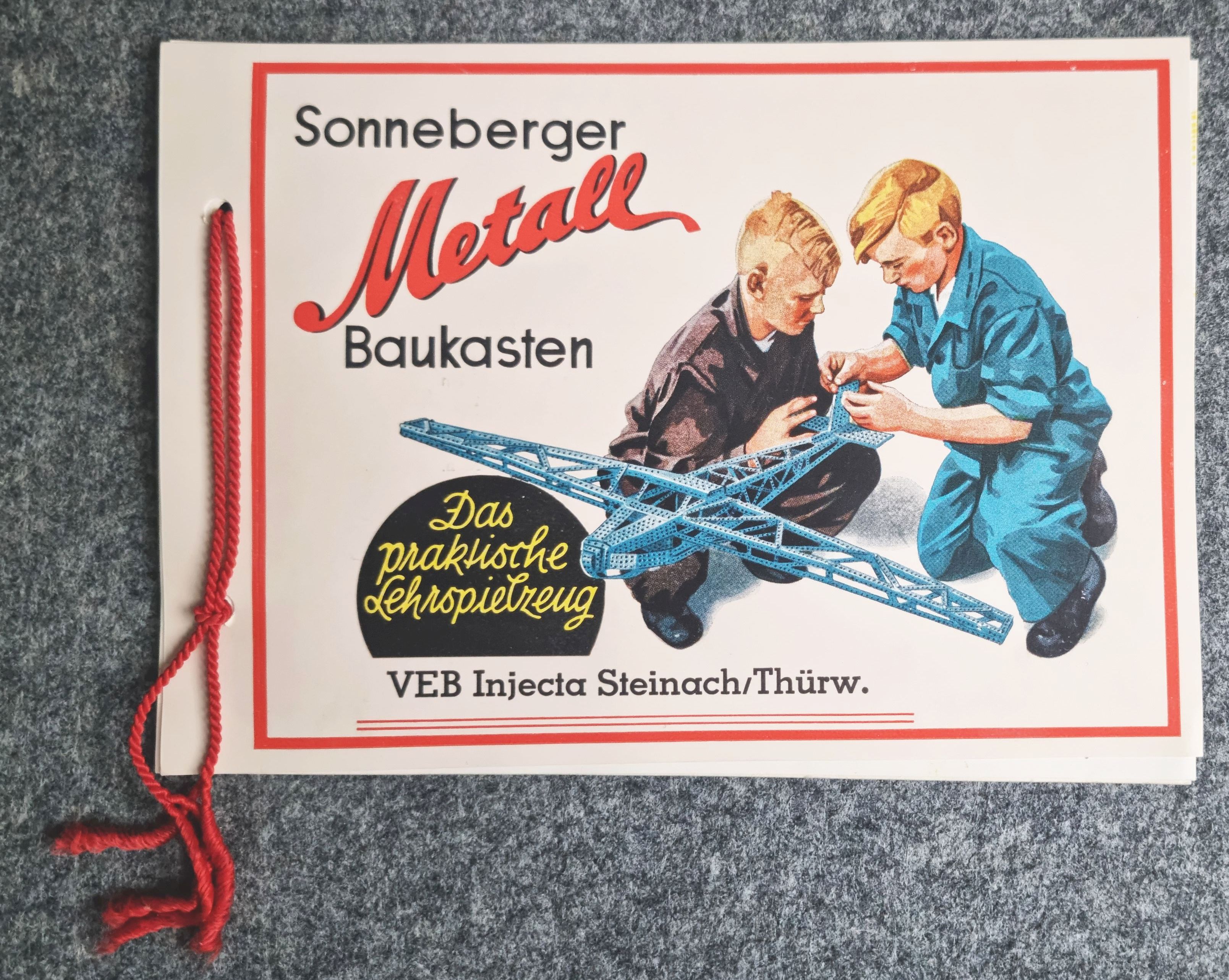 sonneberger spielzeug Sonneberger Metall Baukasten Prospekt Das praktische Lehrspielzeug 1956