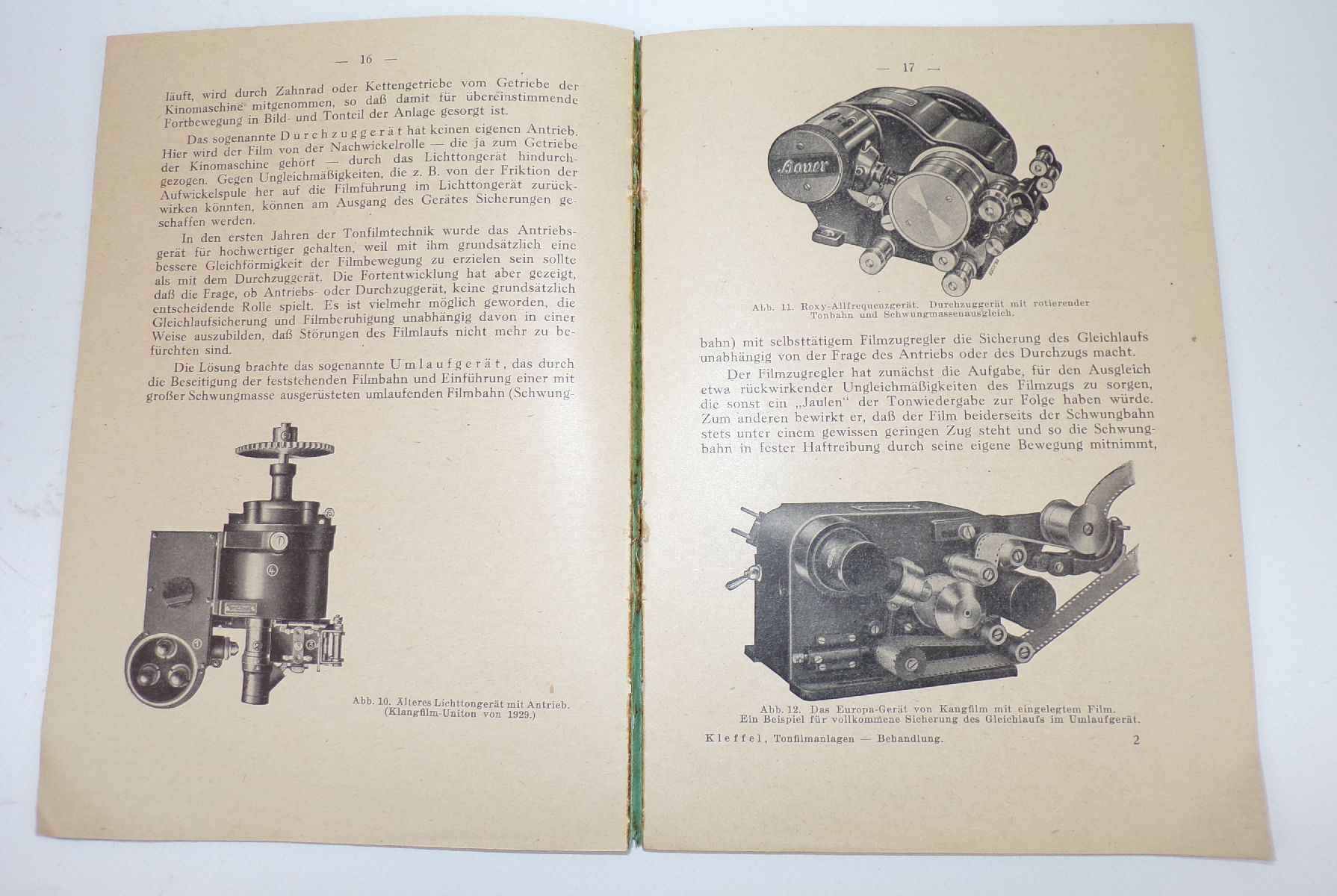 Lichtspielvorführer Tonfilmanlagen Schaltpläne Klangfilm Verstärker Lichtspielhaus Kino