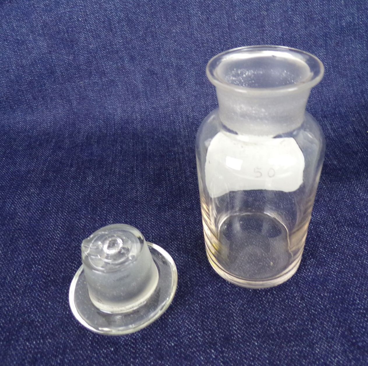 Alte Muskat Apothekerflasche Vorratsgefäß Antik Glas Dekoration