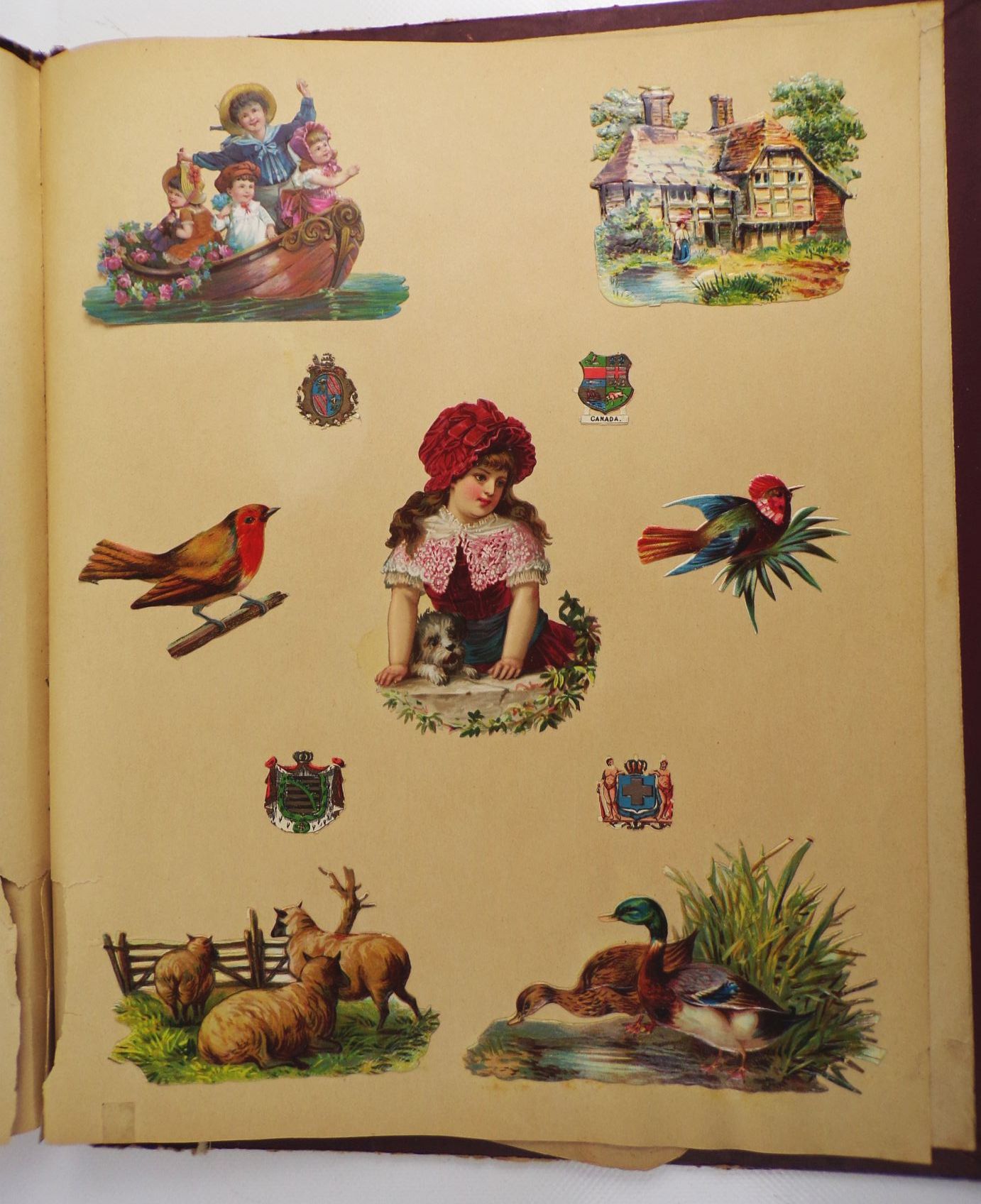 Konvolut alte Oblaten Glanzbilder um 1900 scraps