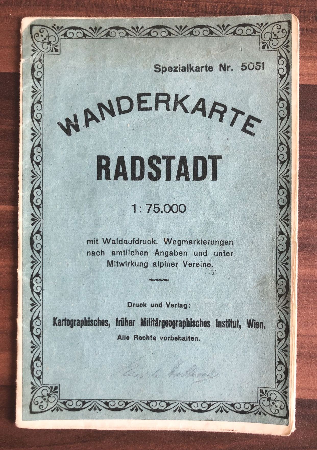Alte Wanderkarte Radstadt Spezialkarte Nr 5051 Karte Österreich