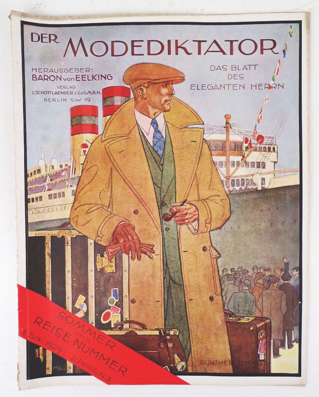 Der Modediktator 1929 Juni Elegante Herren Mode fashion Zeitschrift