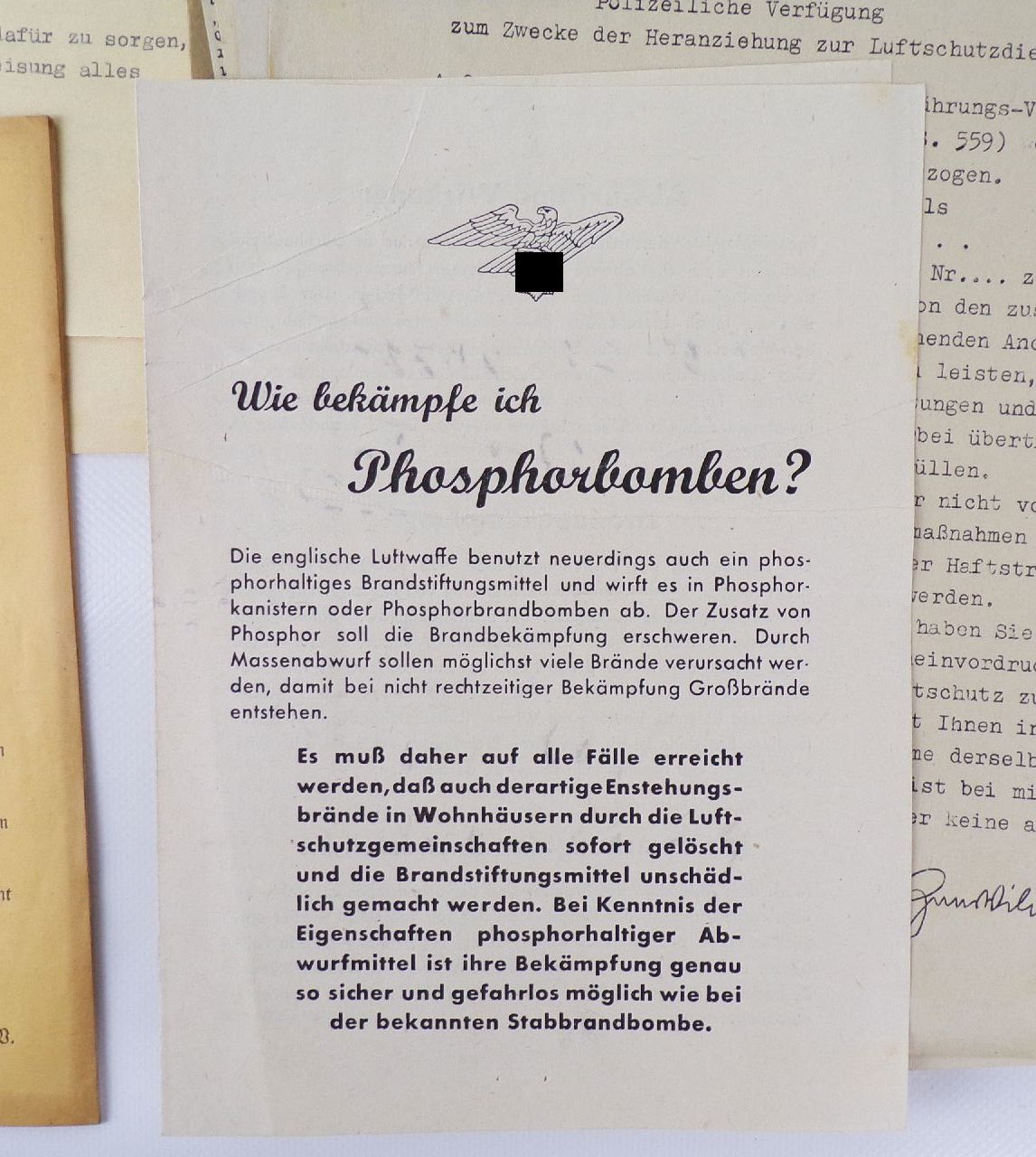 Luftschutz 2 Wk Dokumente Flugblätter Phosphorbomben Kaufbeuren Luftschutz 2 Wk Dokumente Flugblätter Phosphorbomben Kaufbeuren