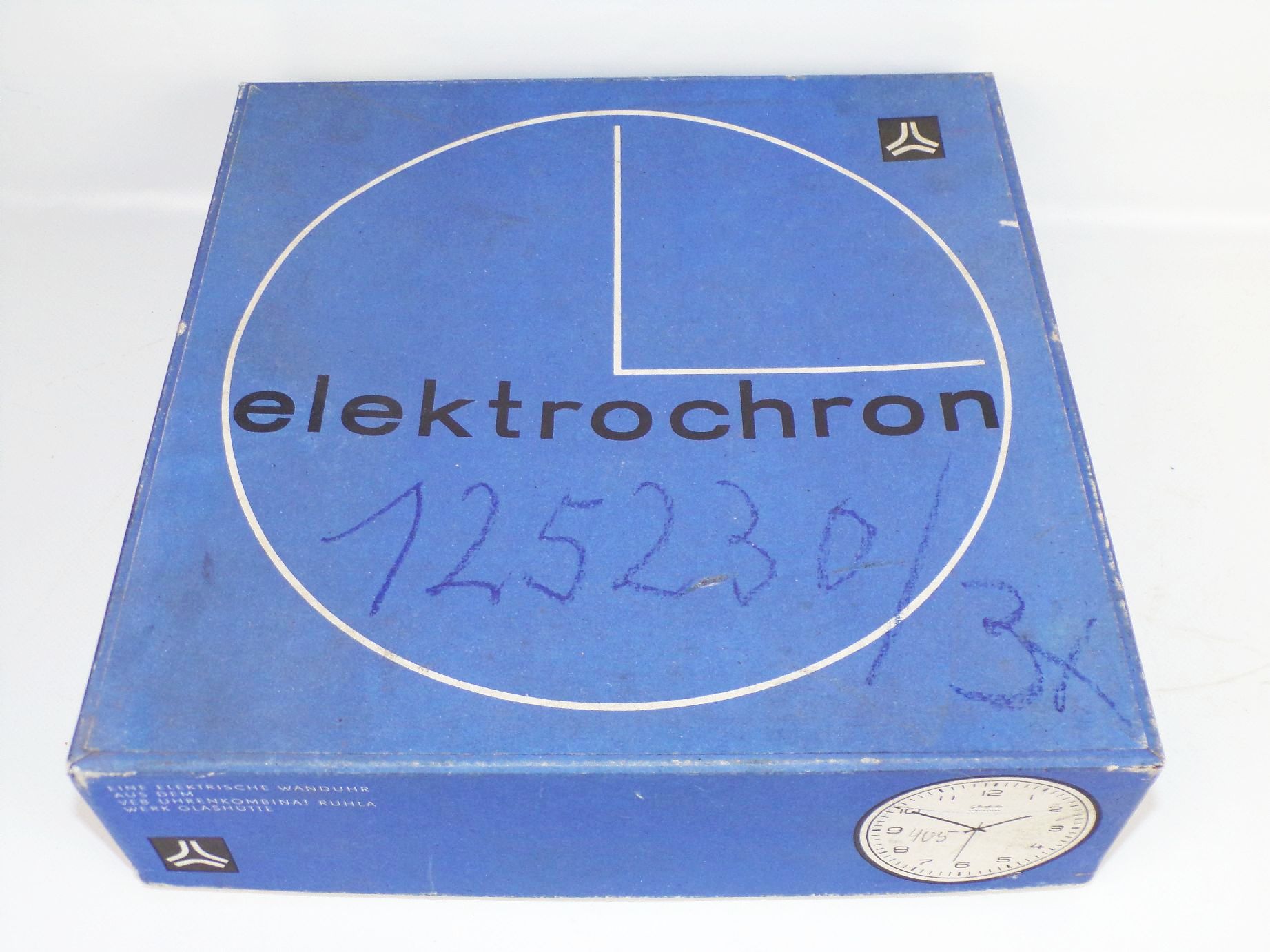 Glashütte elektrochron Wanduhr typ 410 Küchenuhr OVP 