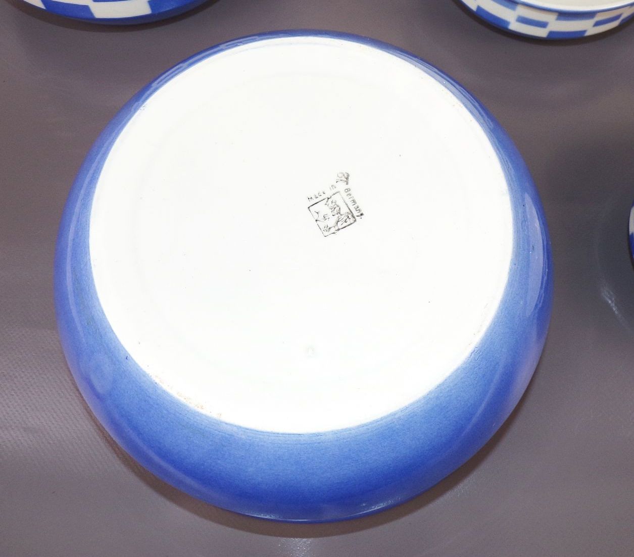 Altes Schüssel Spritzdekor Set 5 Keramik Schalen Küche Vintage 