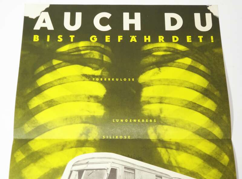 DDR Plakat Röntgenzug Volksröntgen Untersuchung Röntgen 1972 Poster 