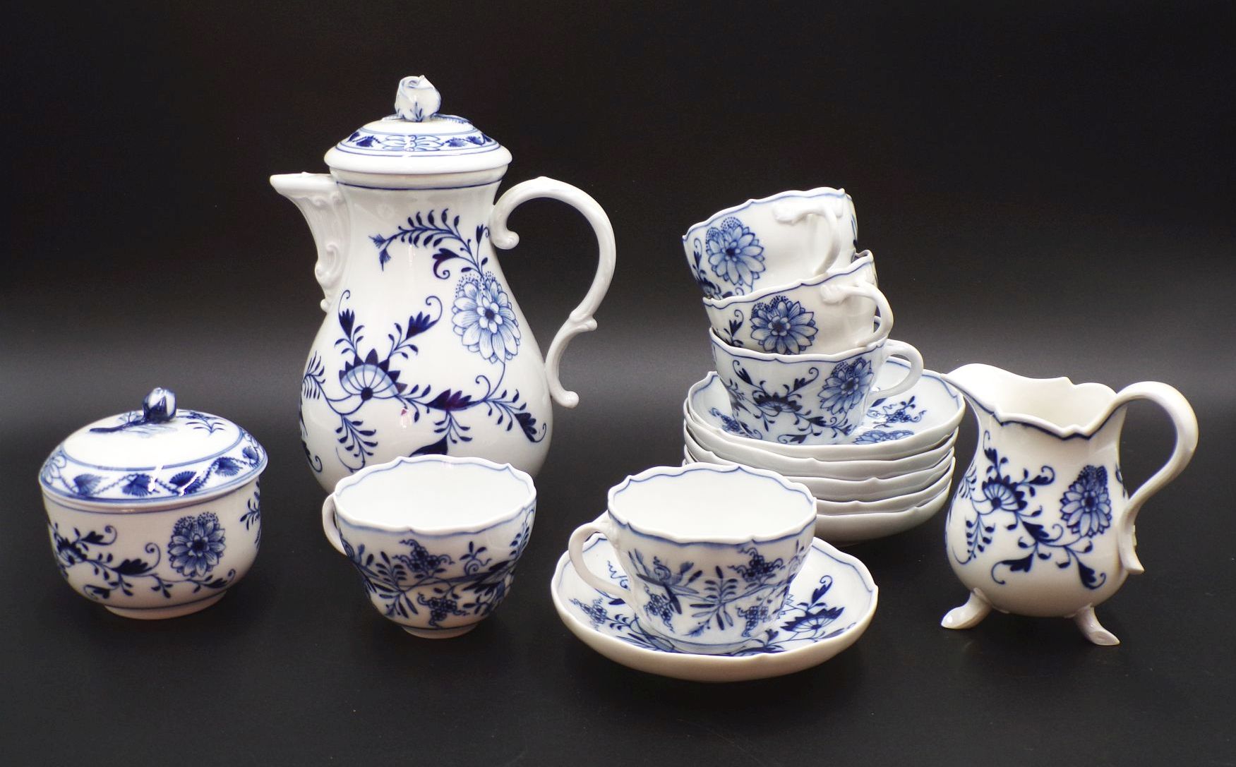 Meissen Kaffeeservice Zwiebelmuster 14 Teile