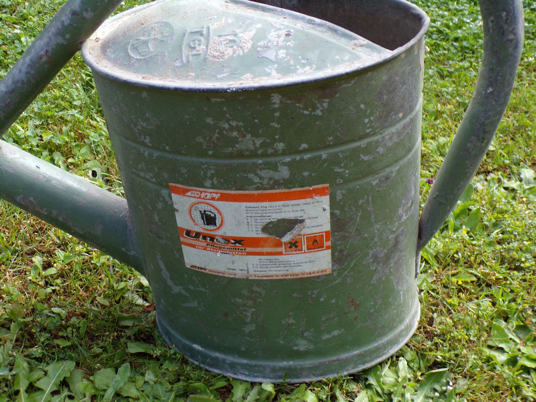 Alte Gießkanne Zinkgießkanne 10 Liter Garten Gartengießkanne Deko