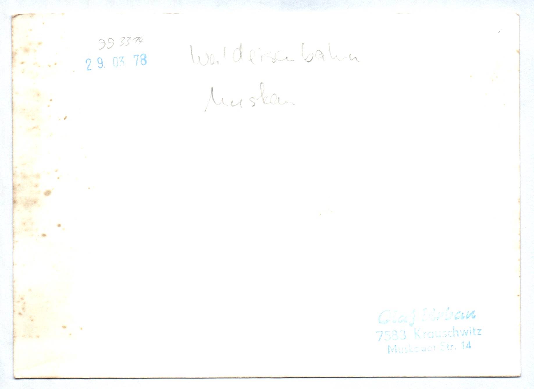 Foto Waldeisenbahn Muskau 1978 Dampflok Besichtigung