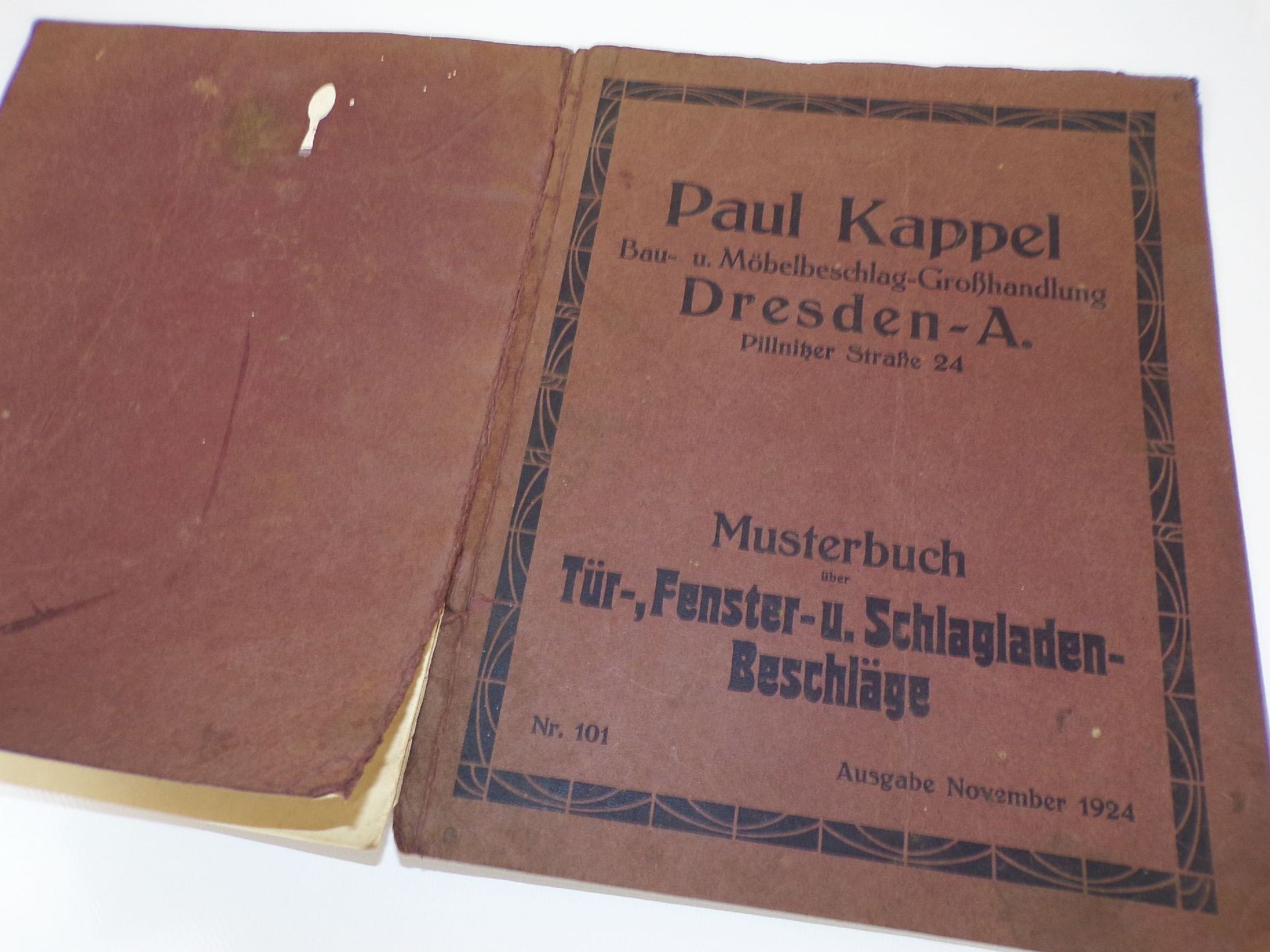 Alter Katalog Musterbuch Paul Kappel Dresden Fensterbeschläge Türbeschläge