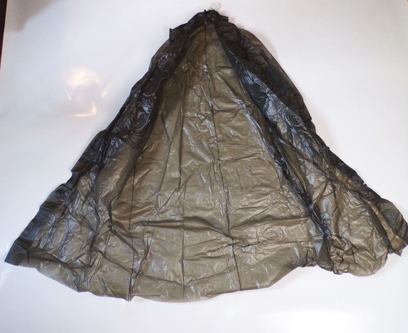 Alter DDR Regenmantel Gummi Schwarz Transparent PVC Weichfolie Vintage 