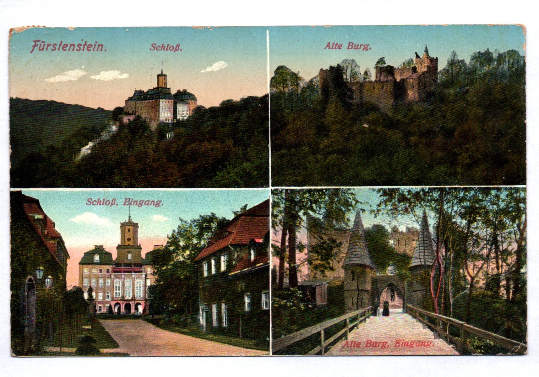 Ak Fürstenstein Schloß Alte Burg Eingang 1912