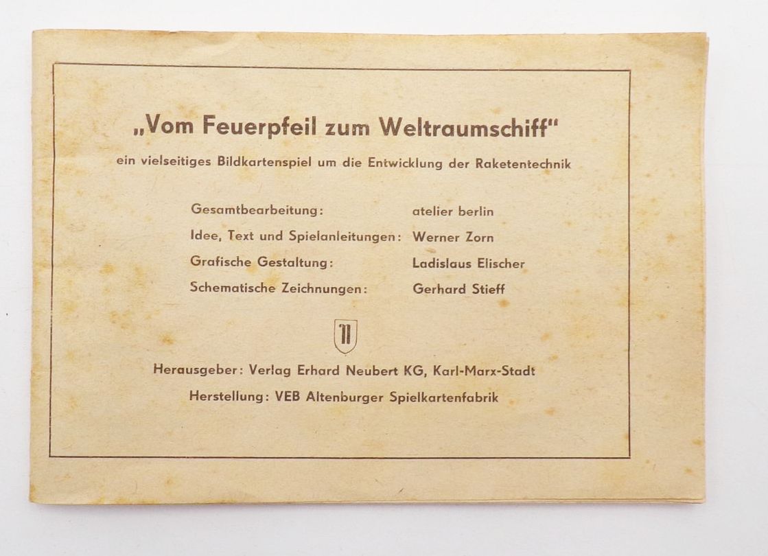 Vom Feuerpfeil zum Weltraumschiff Kartenspiel Entwicklung der Raketen Technik Vom Feuerpfeil zum Weltraumschiff Kartenspiel Entwicklung der Raketen Technik