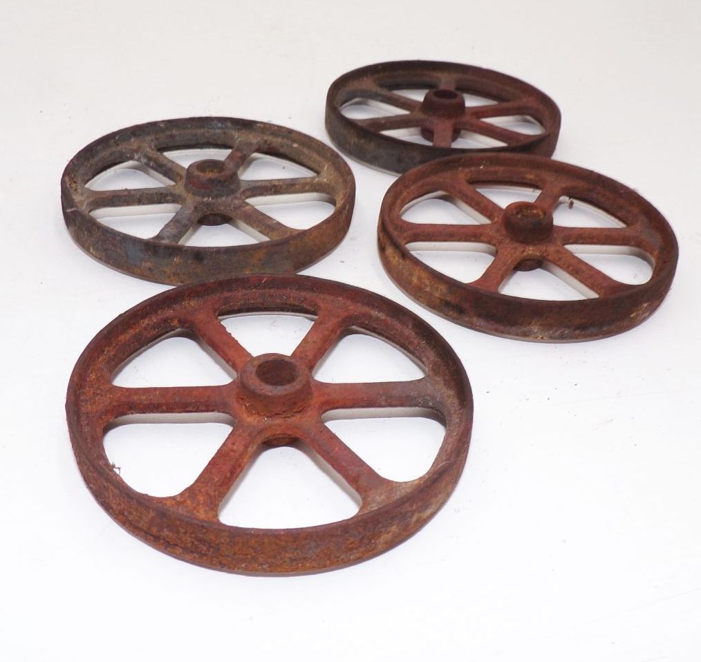 Gussräder um 1900 Räder Durchmesser 7 Transmission Lokomobil DAMO