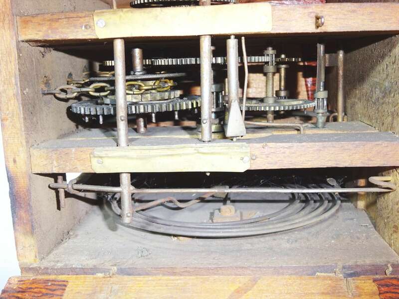 Schilderuhr um 1900 Wanduhr Deko zum herrichten