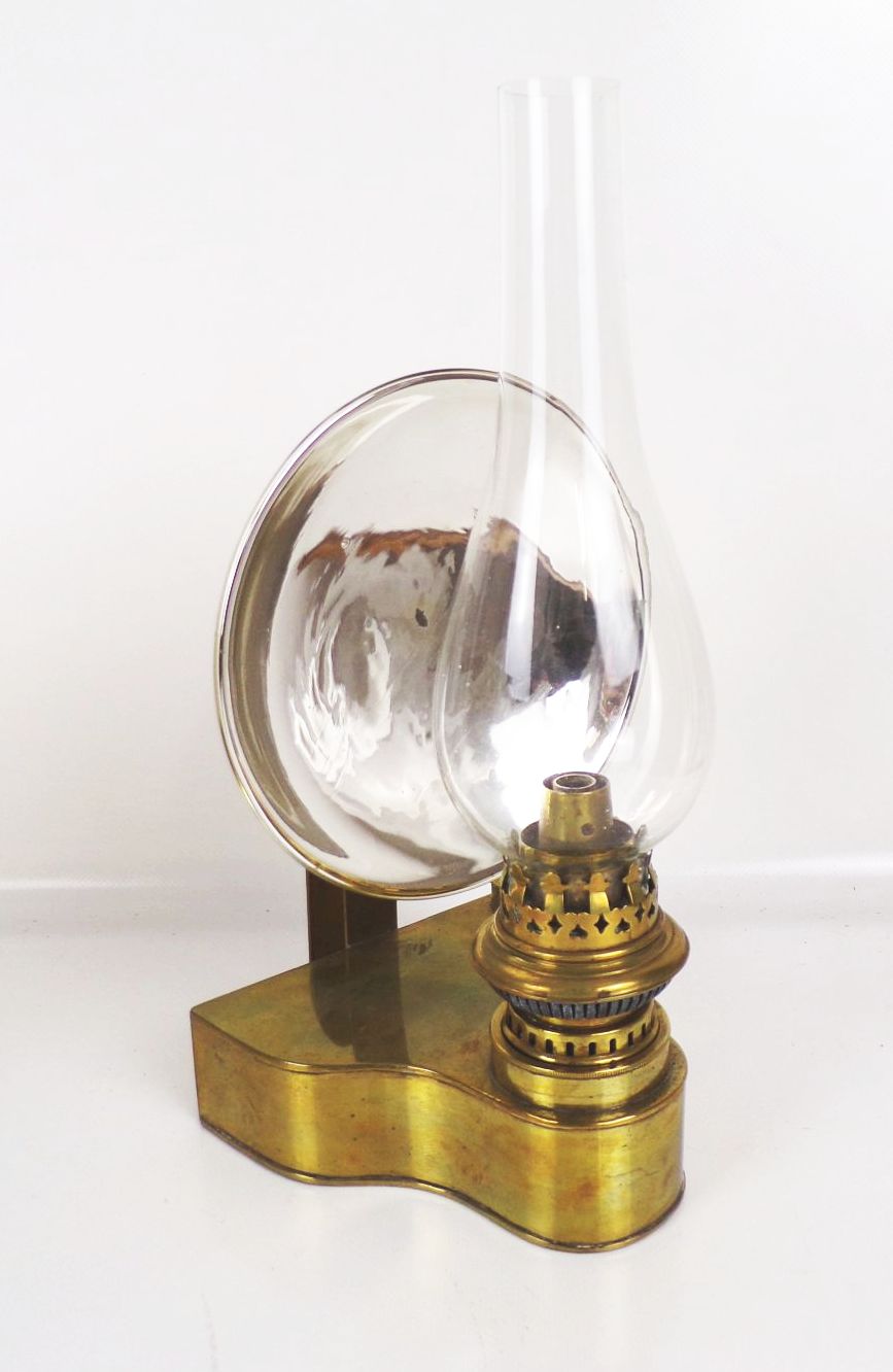 Petroleumlampe Glaszylinder Messing Laterne Vintage Deko 