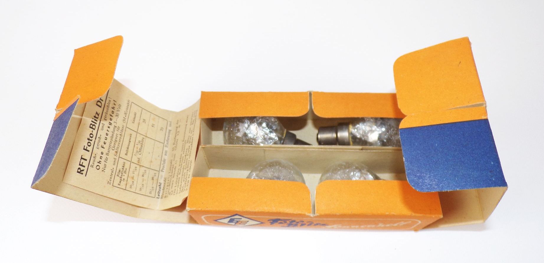 RFT Foto Blitz Sonnenhell Glühleuchten Birnen 4 Stück Foto Beleuchtung OVP