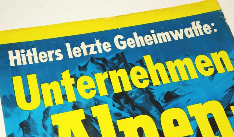 Neue Illustrierte Plakat Unternehmen Alpenfestung Hitlers letzte Geheimwaffe 1960