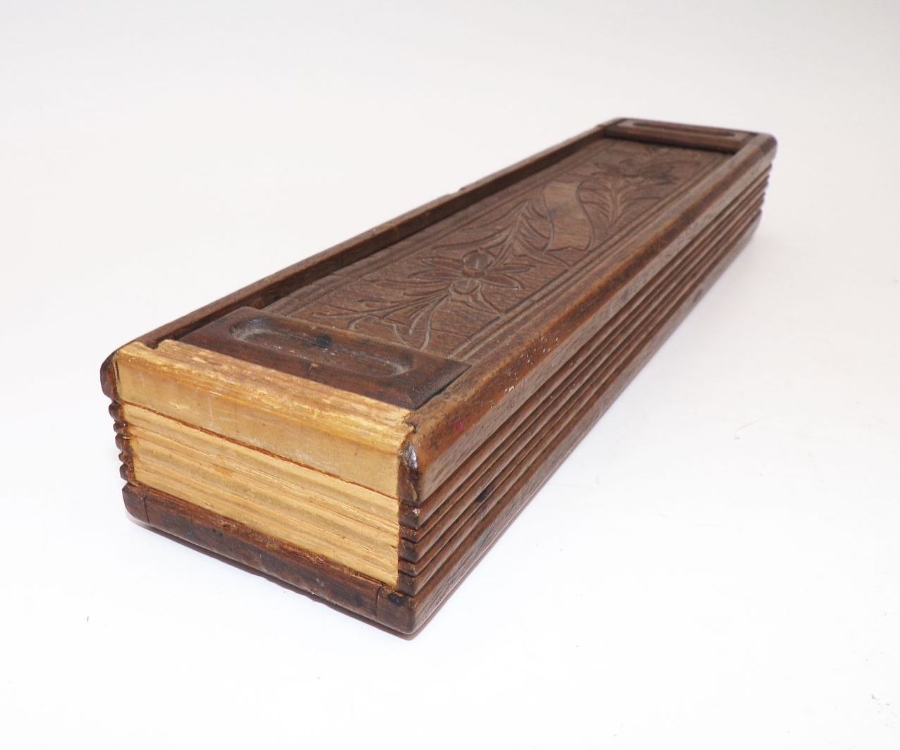 Alter Griffelkasten Holz zum aufschieben um 1910 kurios