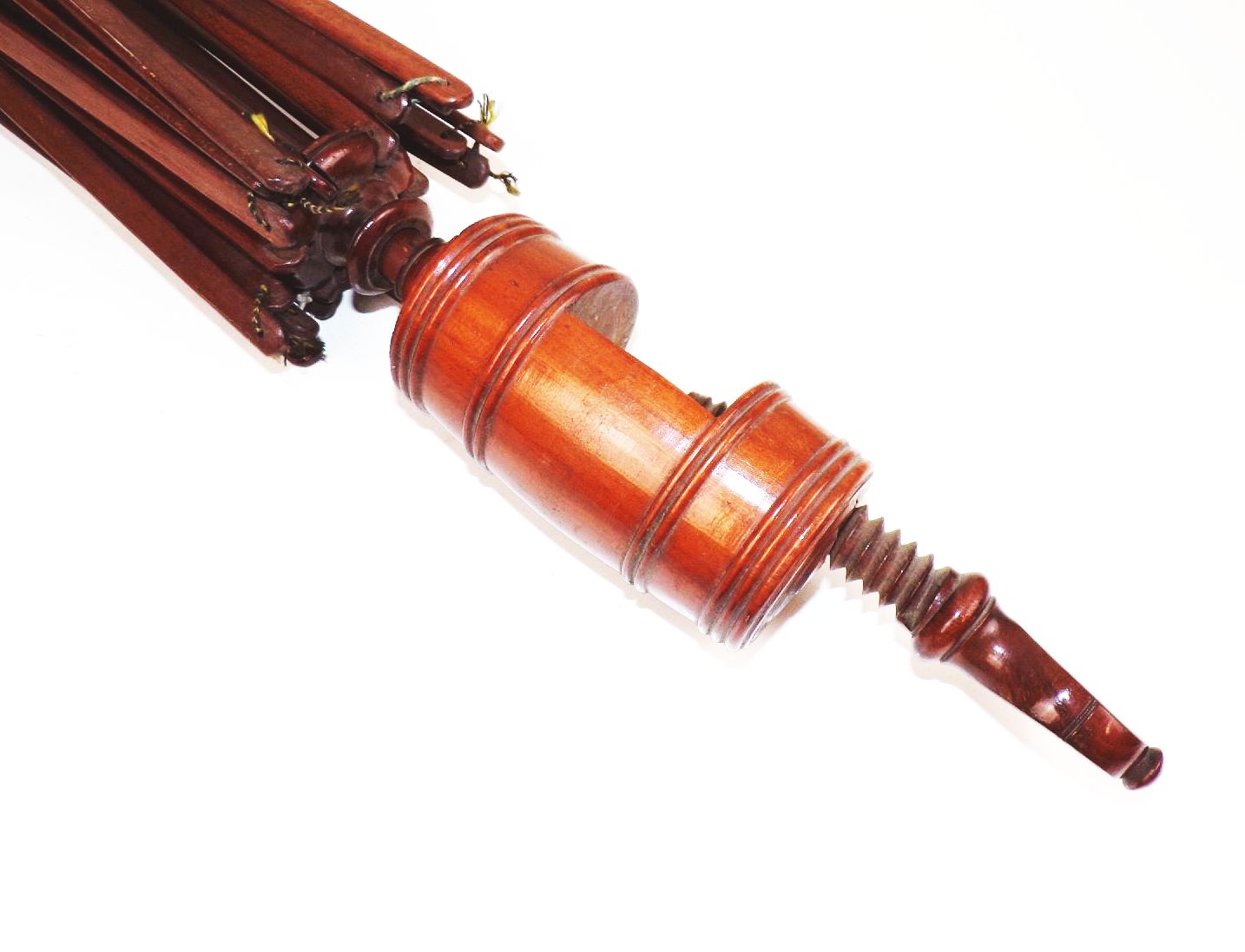 Alte Schirmhaspel Wollwickler Holz Handarbeit Schneider Biedermeier 