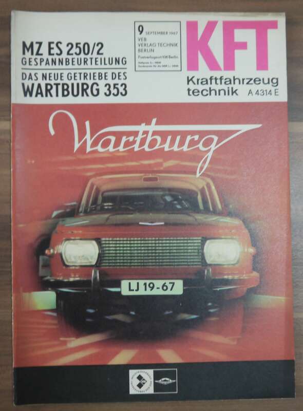 KFT MZ ES 250 2 Gespannbeurteilung September 1967 Das neue Getriebe Wartburg 353
