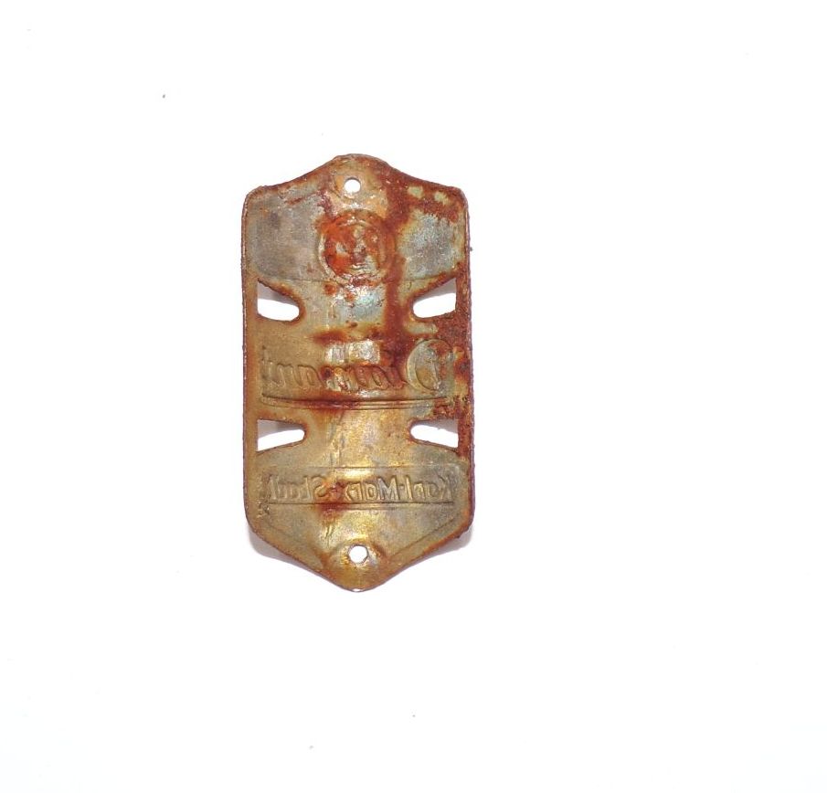 Altes Diamant Steuerkopfschild Karl Marx Stadt