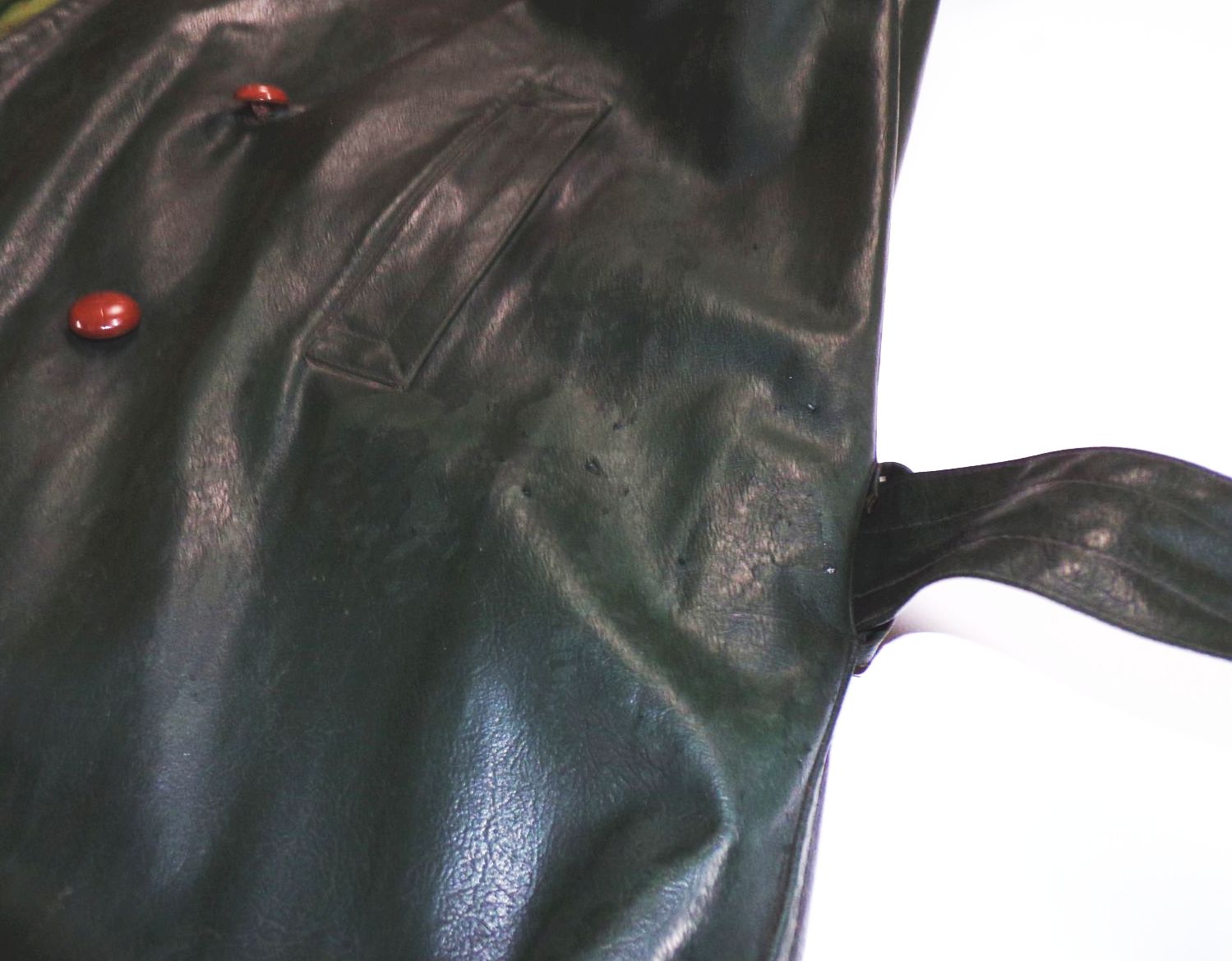 Alter Regenmantel Igelit Vintage Grün 50er Jahre Mantel lang unisex Alter Regenmantel Igelit Vintage Grün 50er Jahre Mantel lang unisex