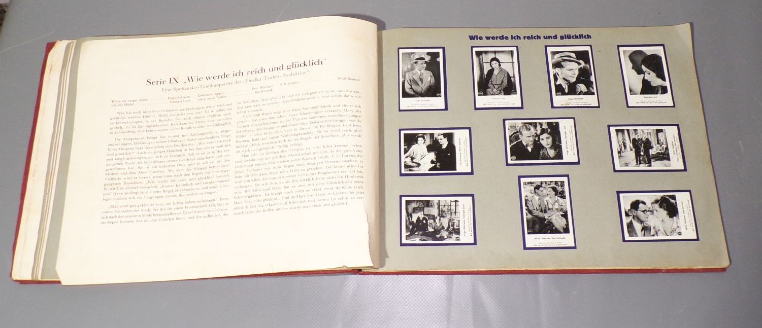 Reunion Tonfilmbilder altes Sammelbilderalbum Schauspieler Obercunnersdorf 