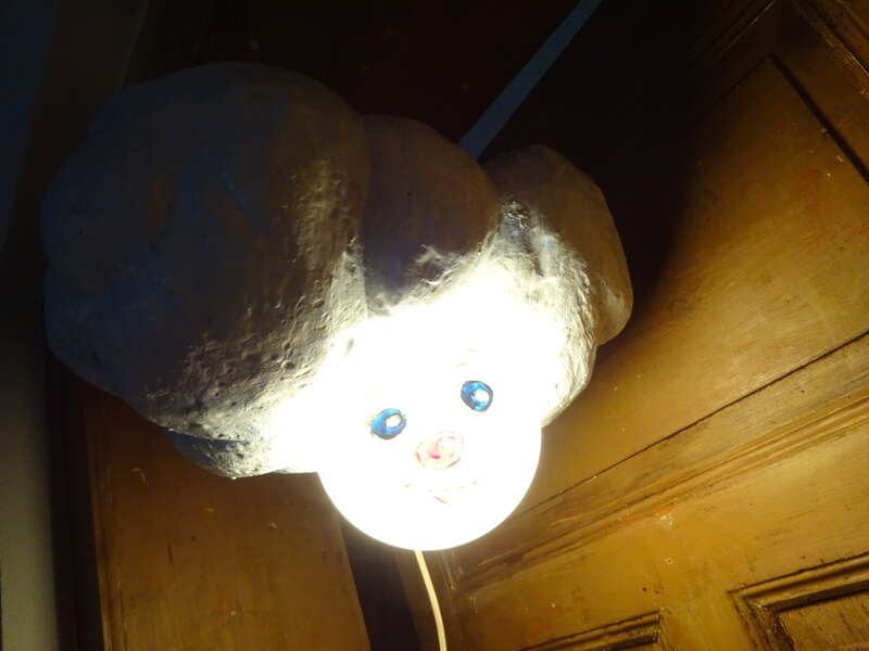 Süße Kinderlampe Nachtlicht Vintage Eigenbau Deckenlampe Deko Lampe Wolke Unikat 