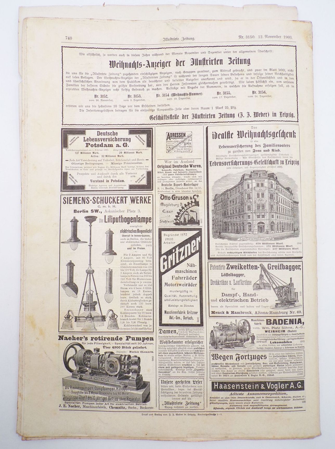 Illustrierte Zeitung 1899 und 1903 