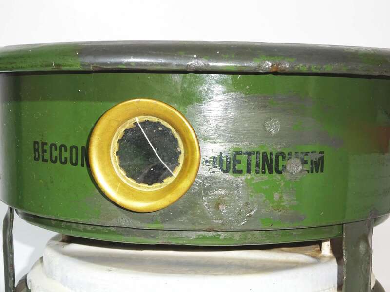Beccon Doetinchem Kocher Emaille Grün Camping Petroleum Vintage Deko 