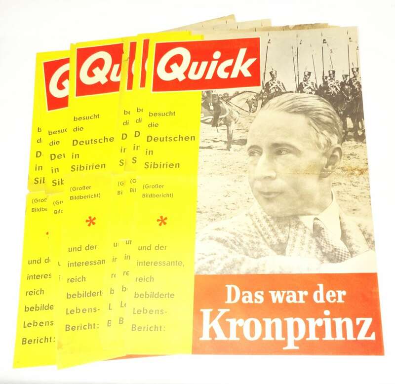 Quick Plakat Kronprinz Wilhelm von Preußen 7 Poster Totenkopfhusar 1960er 
