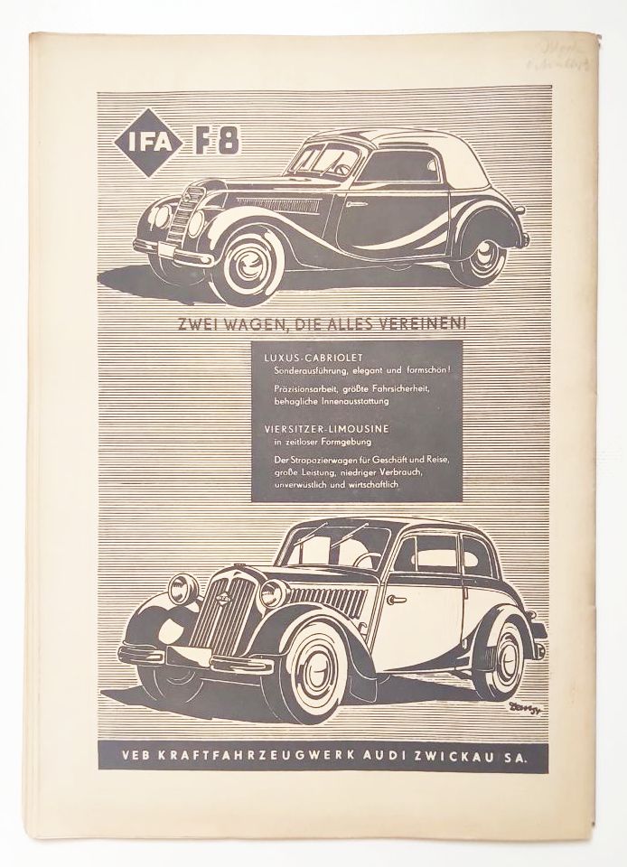 DDR Zeitschrift Kraftfahrzeug Technik 1955 Nr 4 Ausgleichgetriebe DDR Zeitschrif
