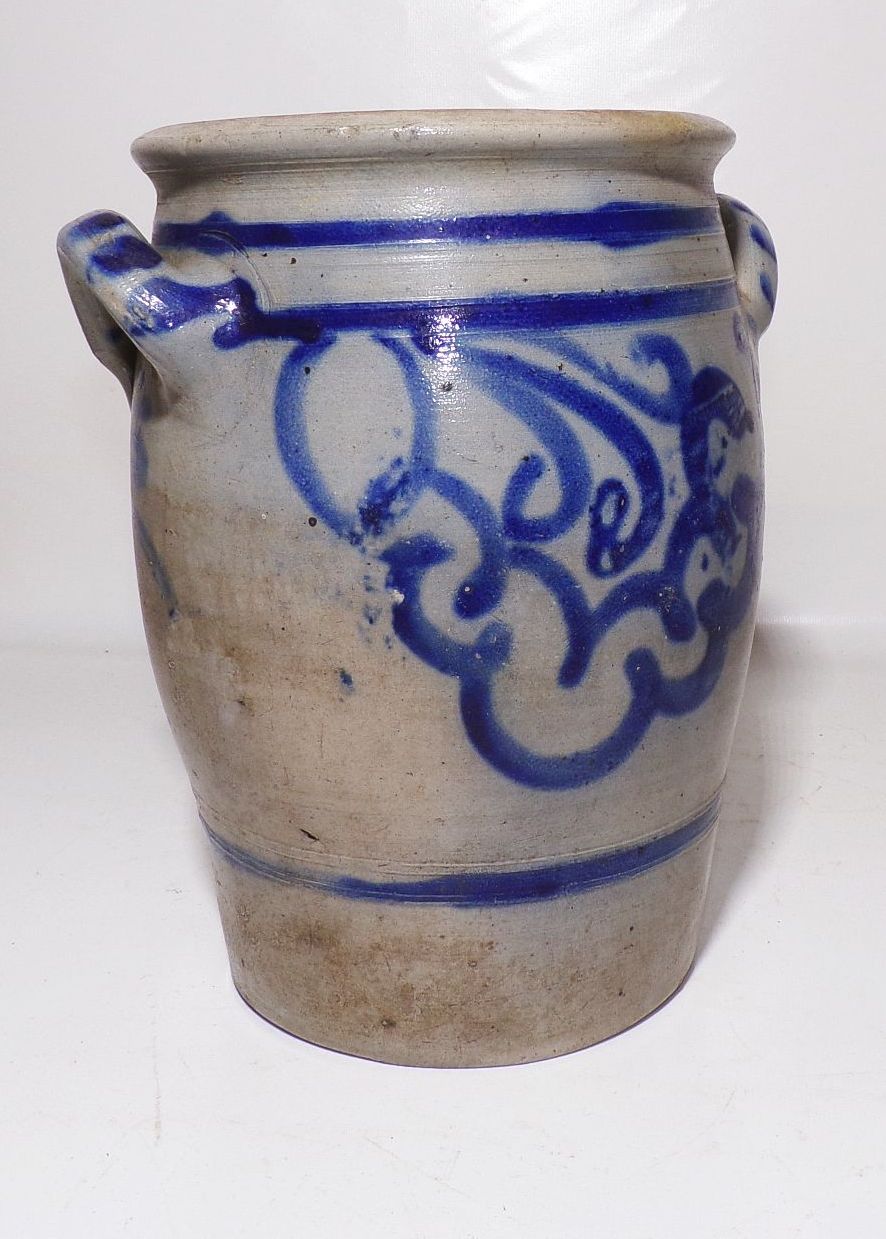 Alter Einlegetopf Salzglasur Keramik Topf Behälter Pflanzgefäß Gartendeko