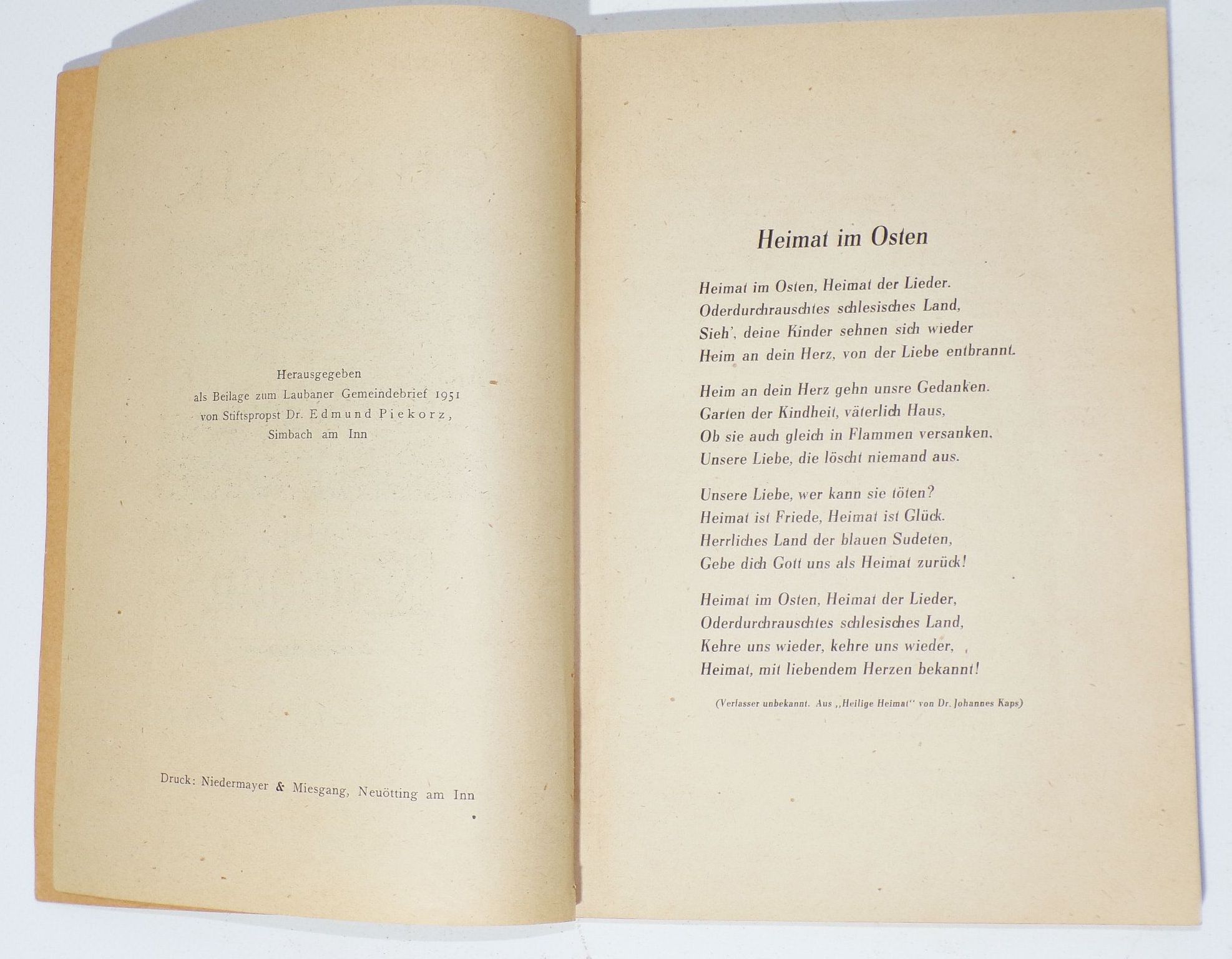 Chronik der Sechsstadt Lauban Fritz Bertram Schlesien 1951